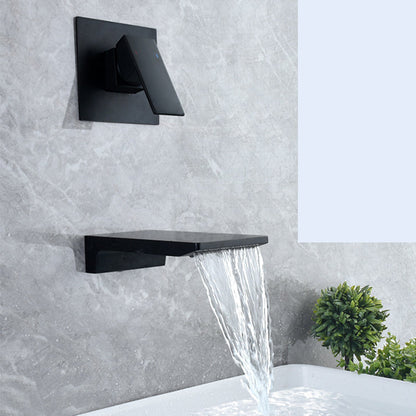 Waterfall Single Handle Wall Mounted Bathroom Sink Faucet