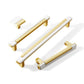 Two-Tone Rectangular Cabinet Pulls with Matching Square Knobs