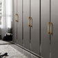 Gold Brass Curved Cabinet Pulls and Drawer Handles
