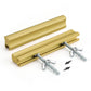 Adjustable Cabinet Finger Pulls, Black / Brushed Brass Handles