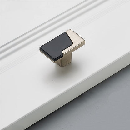 Modern Two-Tone Zinc Alloy Cabinet Pulls and T-Bar Knobs