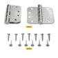 304 Stainless Steel Satin Nickel 4in x 4in with 5/8'' Radius Corners Door Hinges for Exterior Doors
