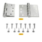 Satin Nickel 4in x 4in Ball Bearing  with Square Corner Door Hinges for Exterior Doors