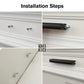 Adjustable Cabinet Finger Pulls, Black / Brushed Brass Handles