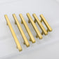 Square Brushed Gold Cabinet Pulls For Kitchen