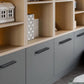Black Square Bar Brass Cabinet Handles