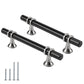 Brushed Nickel & Black Cabinet Pulls Solid Modern Drawer Pulls