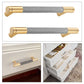 Modern Gold Knurled T-Bar Cabinet Handles and Knobs