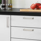 Silver Beveled Square Bar Cabinet Pulls and Drawer Handles