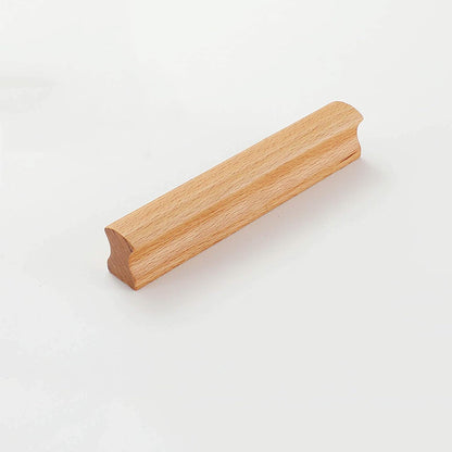 Grooved Solid Wood Cabinet Pulls and Knobs for Kitchens