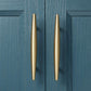 Tapered Solid Brass Cabinet Pulls and Knobs in Gold