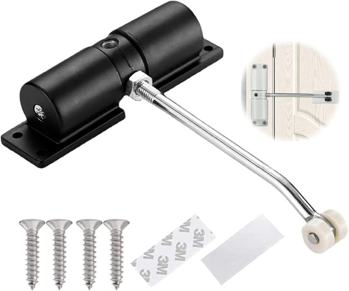 Merritt Automatic Spring Door Closer, Adjustable 88 lb. Capacity