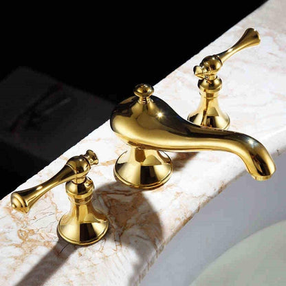Veronae Vintage European Two-Handle 3-Hole Widespread Bathroom Sink Faucet