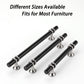 Brushed Nickel & Black Cabinet Pulls Solid Modern Drawer Pulls