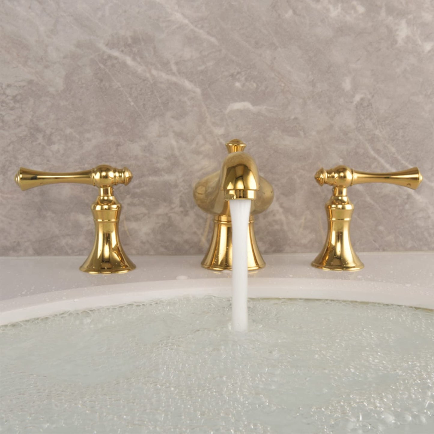 Veronae Vintage European Two-Handle 3-Hole Widespread Bathroom Sink Faucet