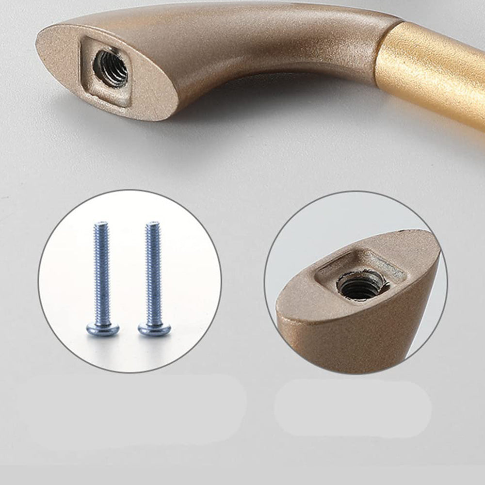 Round Bar Cabinet Pulls with Curved Tapered Feet