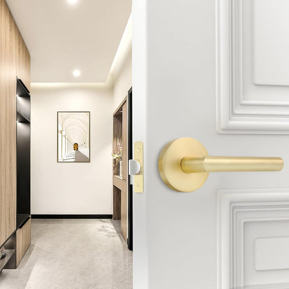 Zinc Alloy Passage Door Lever Handles for Closet and Hallway Doors