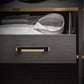 Two-Tone Rectangular Cabinet Pulls with Matching Square Knobs