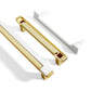 Two-Tone Rectangular Cabinet Pulls with Matching Square Knobs