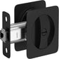 Matte Black Rounded Square Pocket Door Lock for Sliding Doors