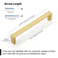Square Bar Cabinet Handles and Pulls, Gold / Black