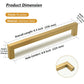 Brushed Brass Square Cabinet Pulls for Kitchen Cabinets & Drawers