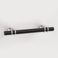 Brushed Nickel & Black Cabinet Pulls Solid Modern Drawer Pulls