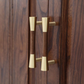Vintage Brass and Wood Cabinet Pulls for Cabinets and Drawers