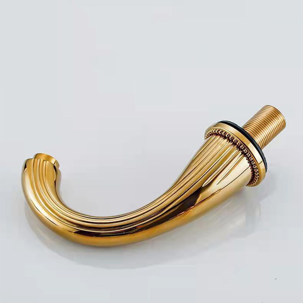 Aurion Retro Crystal Handle 3-Hole Widespread Bathroom Sink Faucet