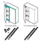Black 3-Section Full Extension Soft Close Side Mount Ball Bearing Drawer Slides