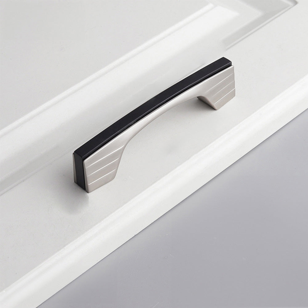 Two-Tone Flat Bar Cabinet Pulls with Flared Ends