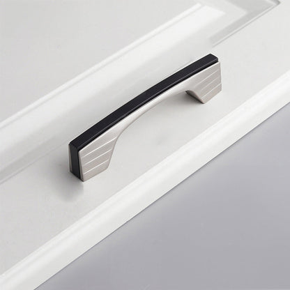 Two-Tone Flat Bar Cabinet Pulls with Flared Ends