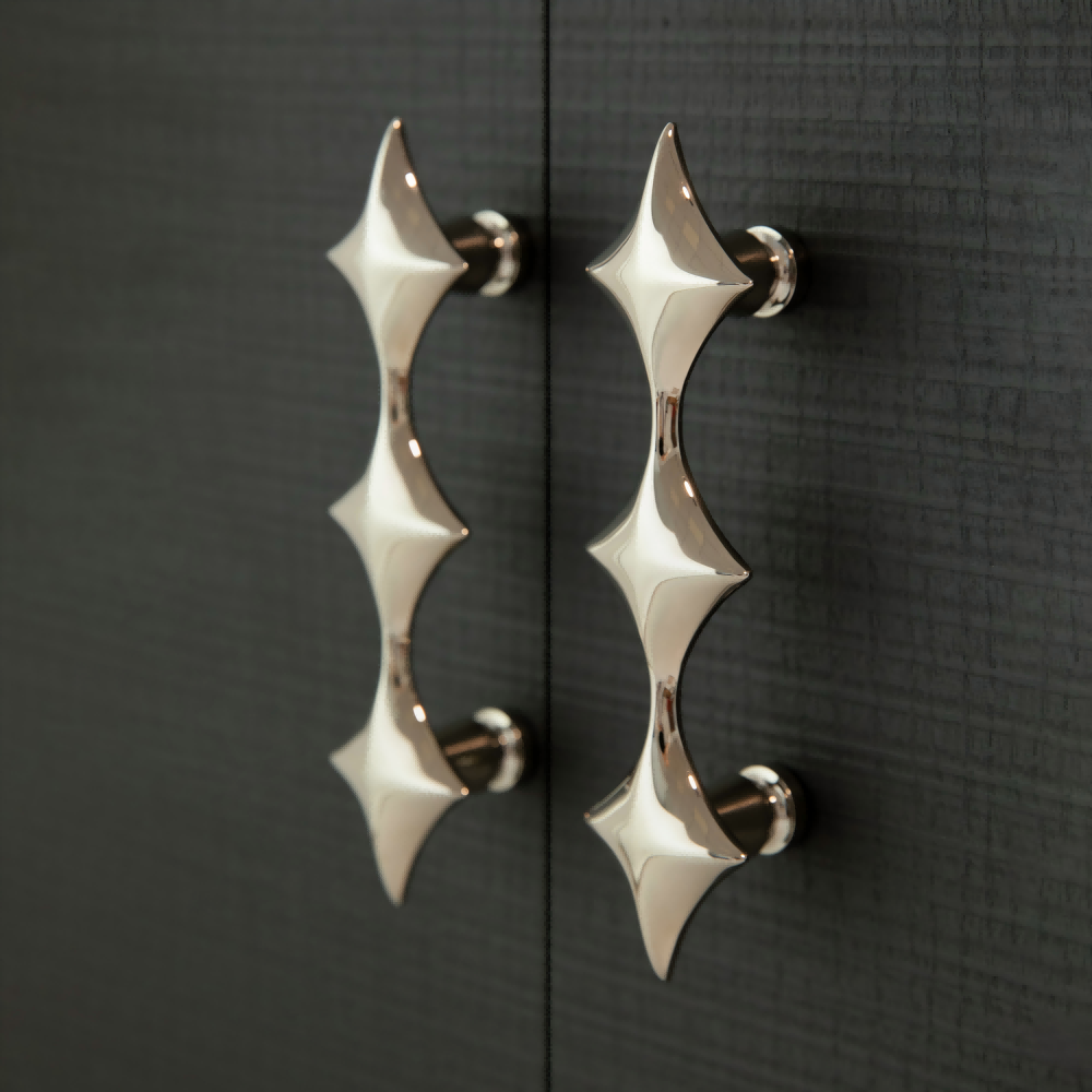 Star-Shaped Solid Brass Cabinet Pulls and Knobs