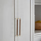 Two-Tone Ribbed Aluminum Alloy Cabinet and Drawer Pulls