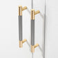 Modern Gold Knurled T-Bar Cabinet Handles and Knobs