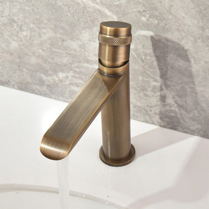 Drexon Modern Single Hole Brass Waterfall Bathroom Sink Faucet
