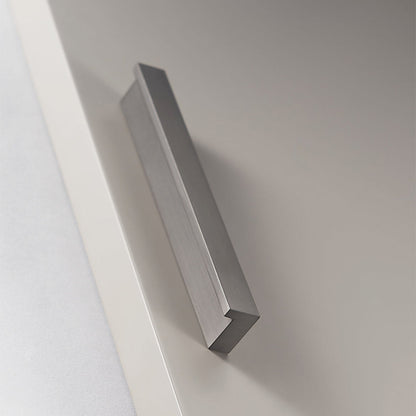 Grey Square Bar Cabinet Pulls, Solid Brass Drawer Handles