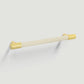 Colorful Leather and Brass Cabinet Pulls and Knobs