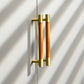 Colorful Leather and Brass Cabinet Pulls and Knobs