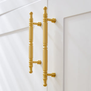 Brushed Brass Vintage Cabinet Pulls and Door Handles