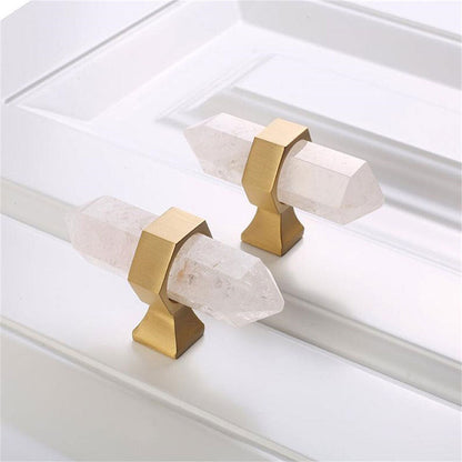 Natural Crystal Cabinet Handles and Dresser Knobs
