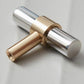 Two-Tone Round Bar Cabinet Handles with Brass Feet