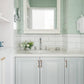 White Ceramic Cabinet Pulls and Knobs, Gold / Black Options