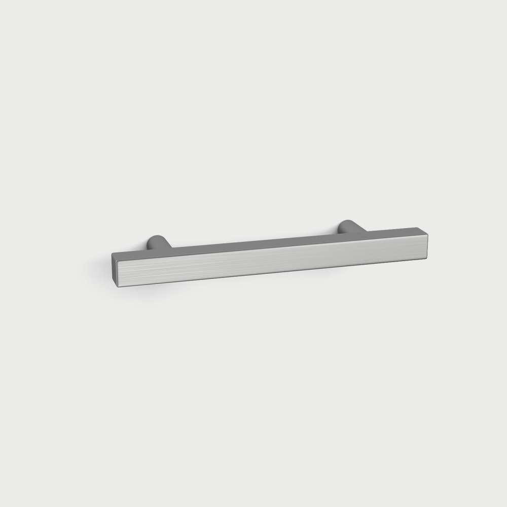 Brushed Nickel Square Bar Cabinet Pulls for Dressers and Vanities