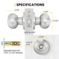 Keyless Interior Privacy Door Knobs for Bedroom and Bathroom Doors