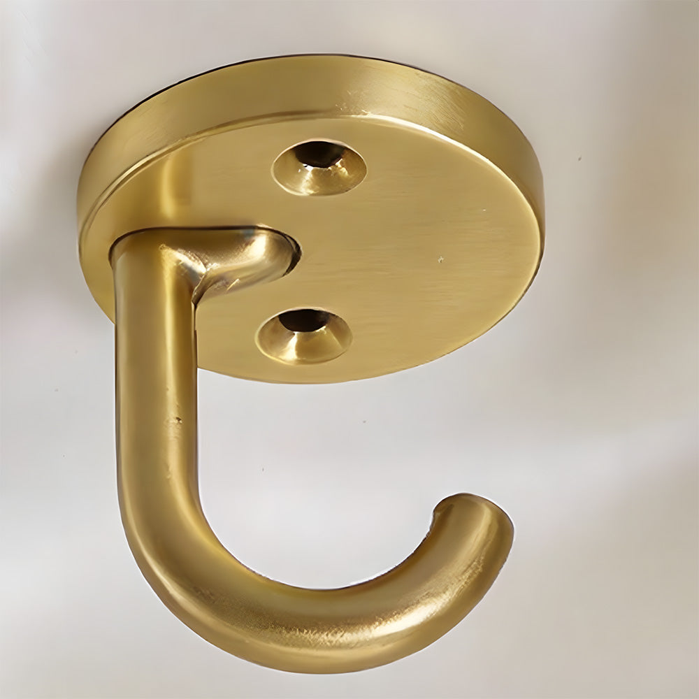 Solid Brass Round-Base Wall Hooks for Coats & Towels