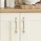 Faceted Crystal Glass Cabinet Pulls and Knobs in Gold