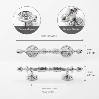 Polished Silver Floral Cabinet Pulls and Knobs