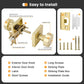 Passage Square Door Knobs for Closet, Hallway and Dining Room Doors