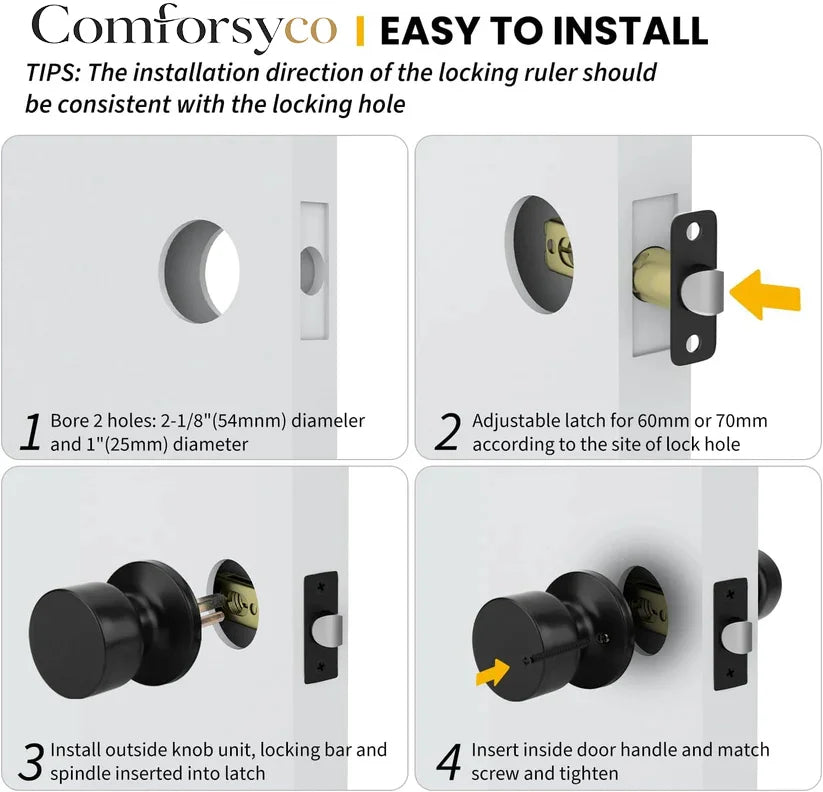 Passage Door Knobs for Hallway and Living Room Doors